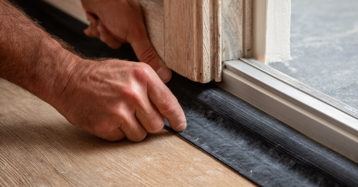 installing self adhesive rubber weatherstripping