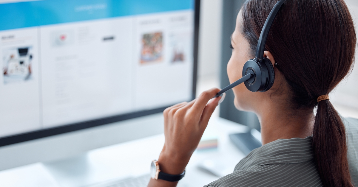 working on online consultation in the office