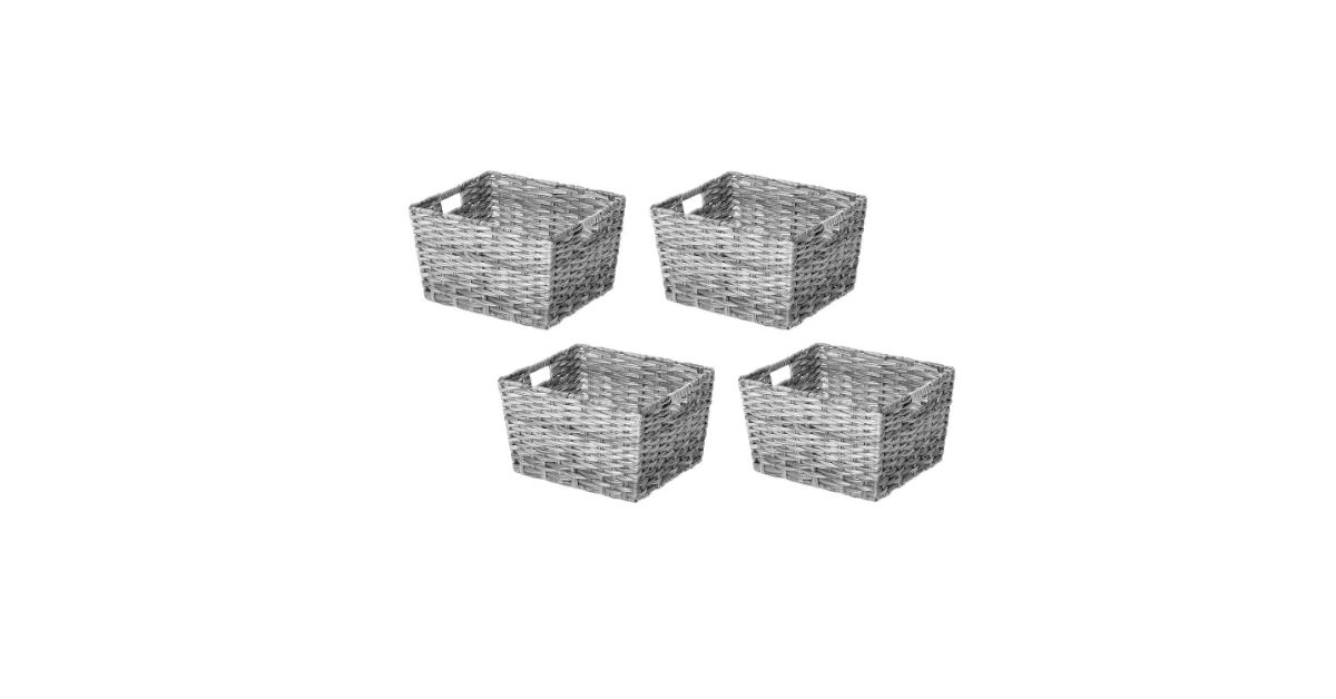 decorative woven storage baskets