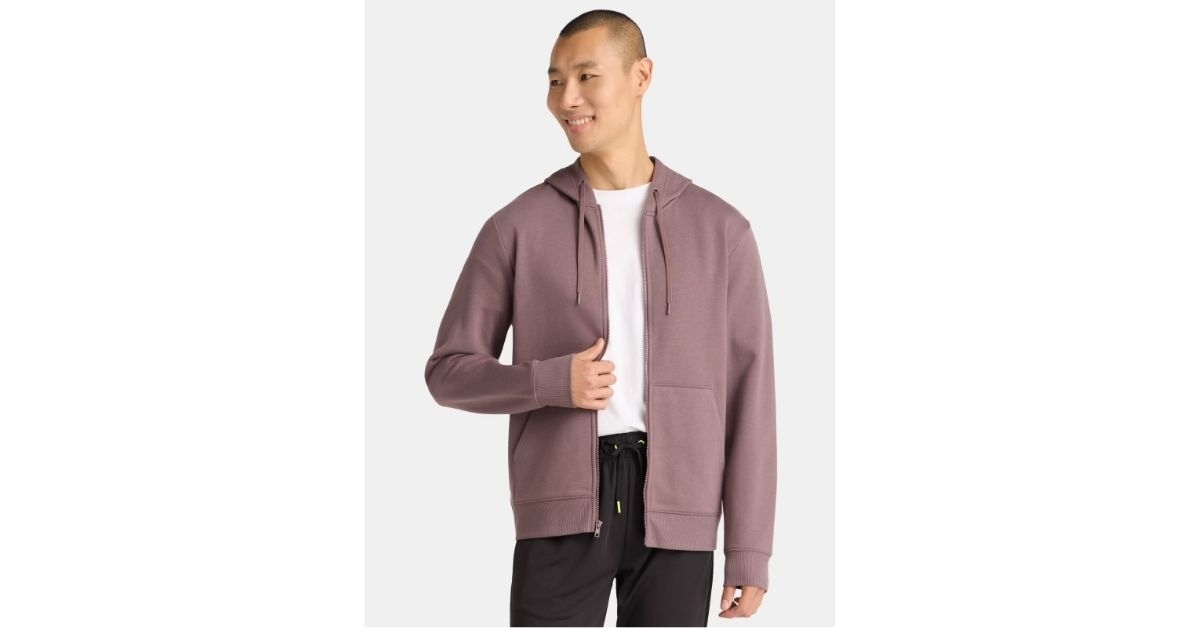 mens fleece zip hoodie