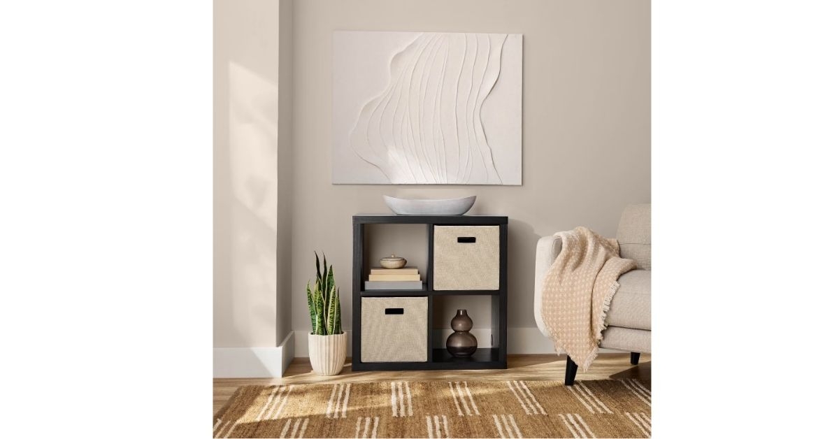 cube organizer with storage bins