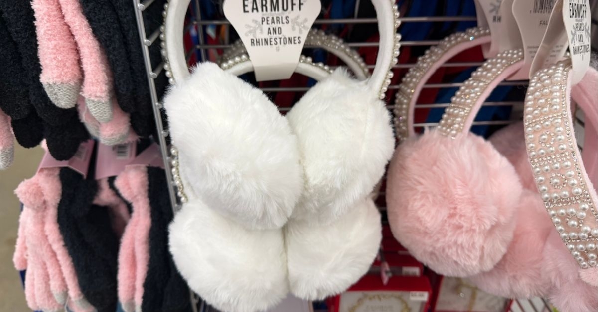 pearls and rhinestones earmuffs