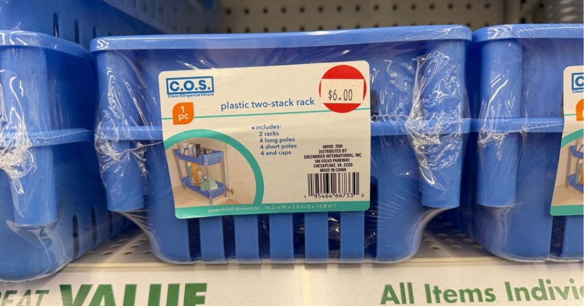 plastic two stack rack