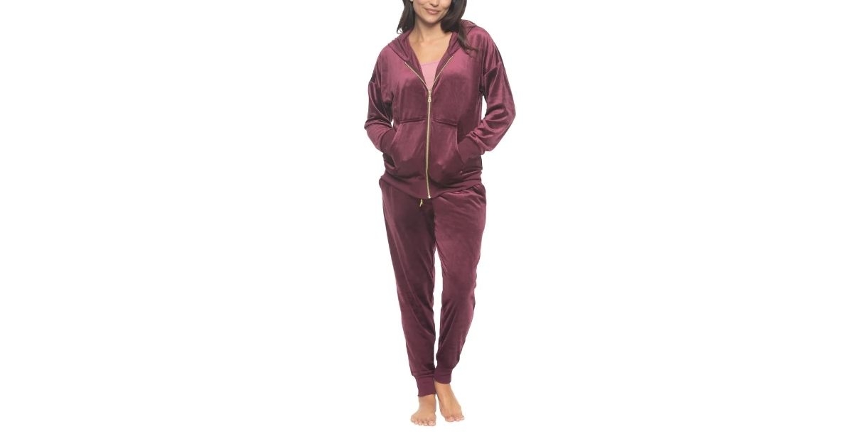 womens velour track suit
