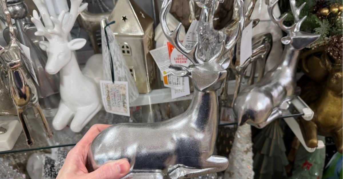 silver reindeer decor
