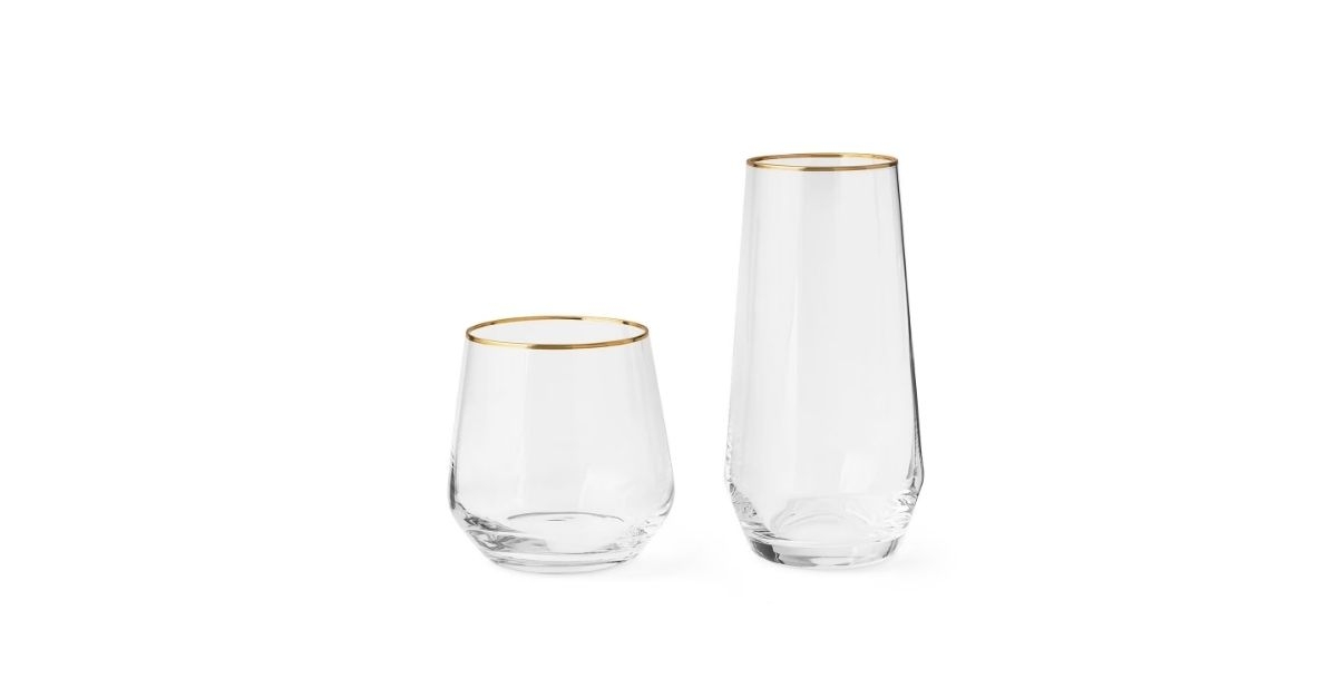 crystal drinkware set