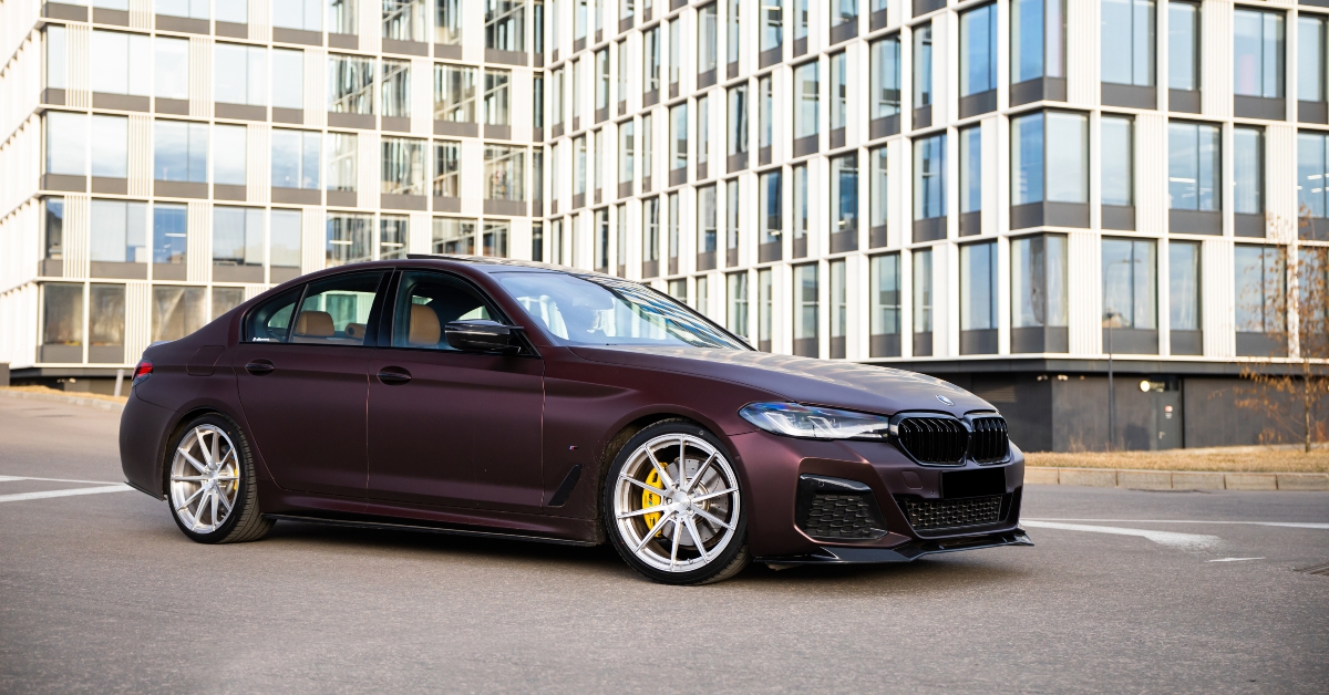 car on the street bmw 5 series