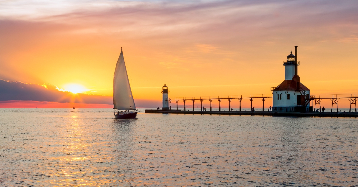 St. Joseph Lighthouses and Sailboat Solstice