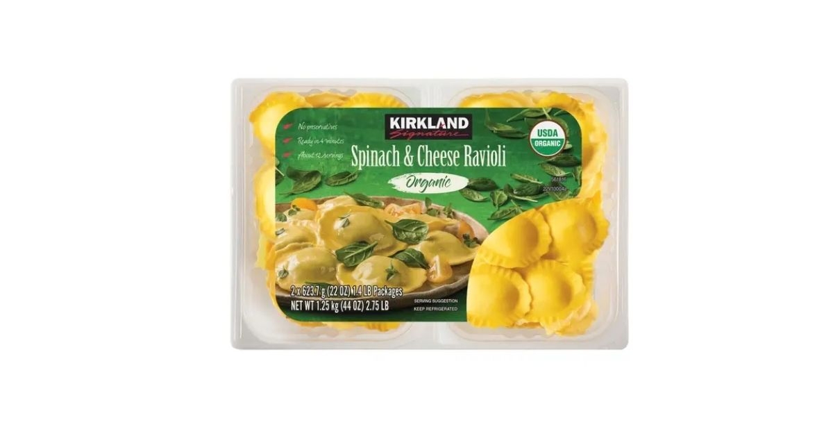 organic spinach cheese ravioli