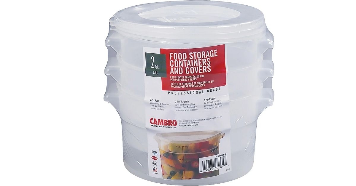 quart food storage container with lid