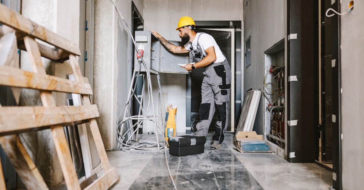 electrician fixing electricity