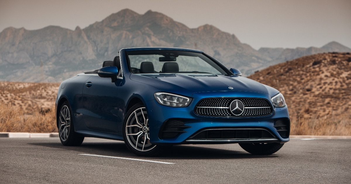 A Mercedes convertible