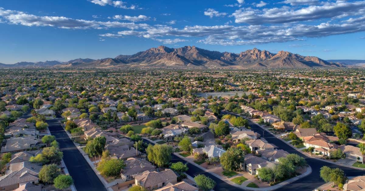 aerial perspective of surprise arizona
