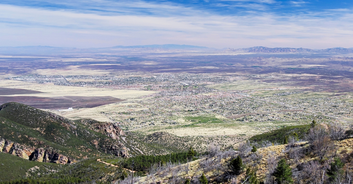 aerial view of sierra vista arizona