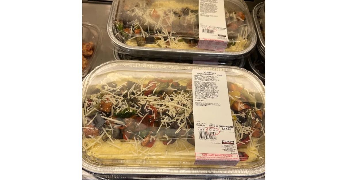 Costco Polenta with Roasted Vegetables