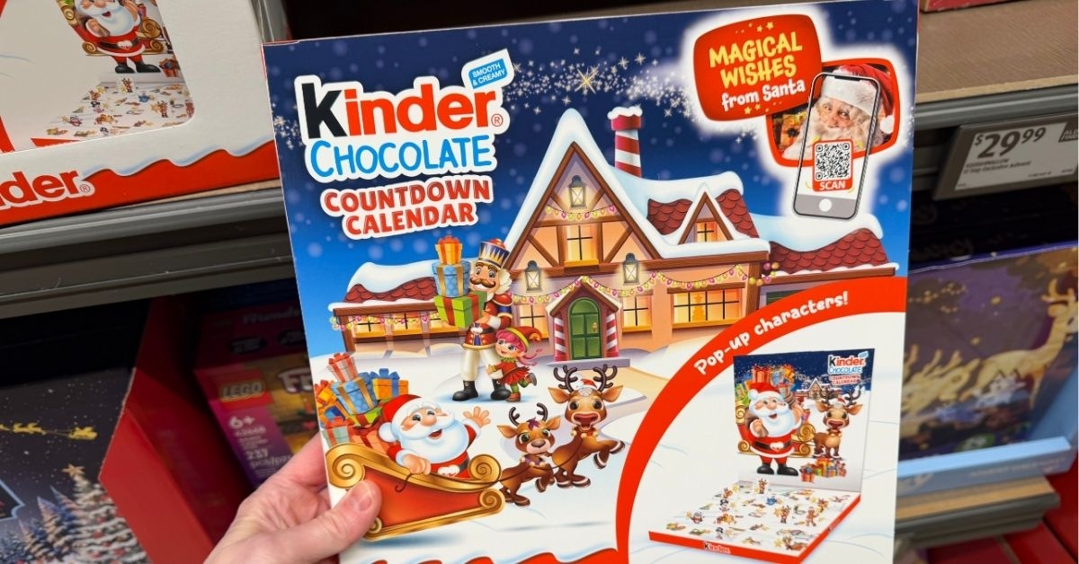 kinder chocolate countdown calendars
