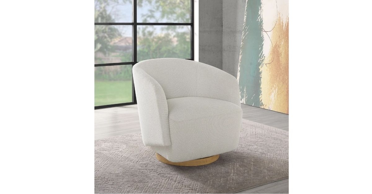 murphy swivel boucle chair