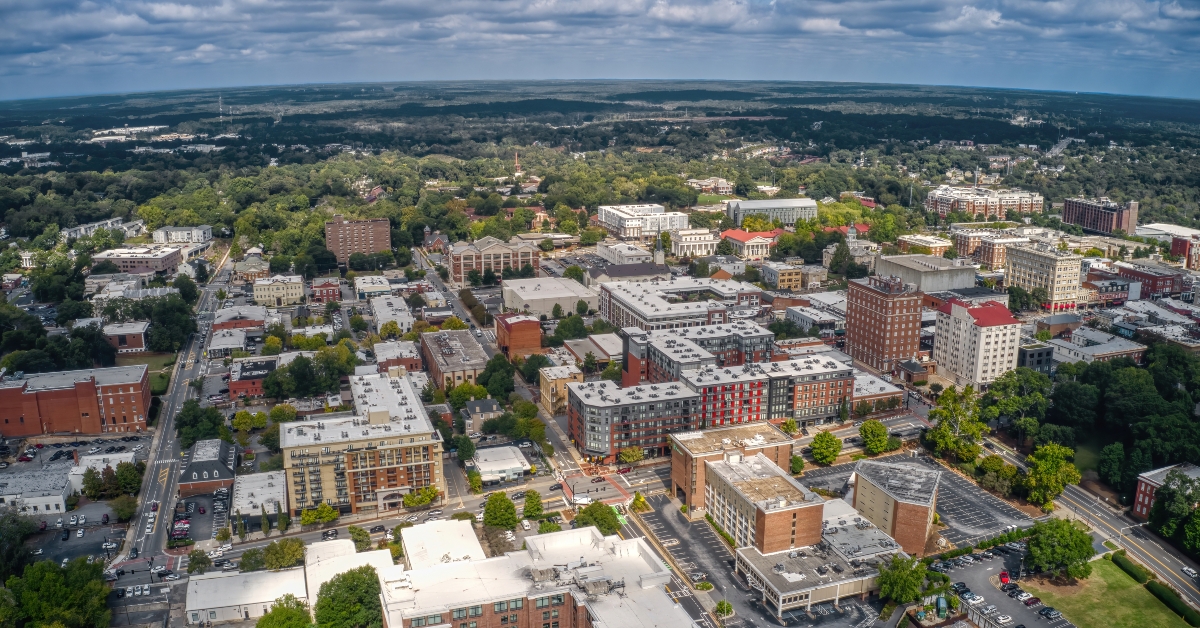 aerial view of athens georgia