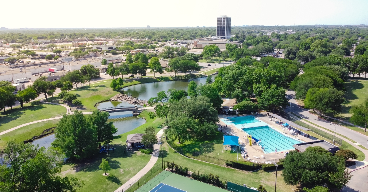 tennis court and swimming pool