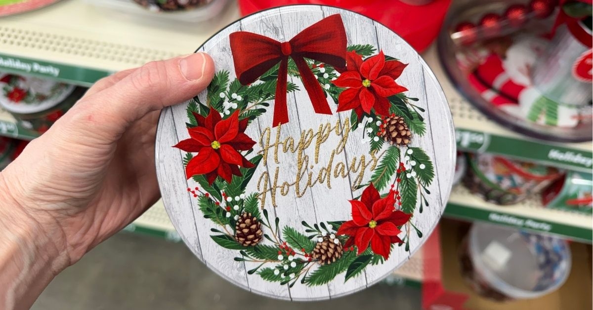 happy holidays gift tin