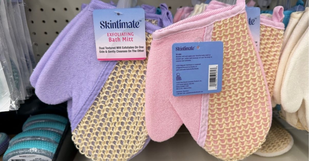 exfoliating bath mitt