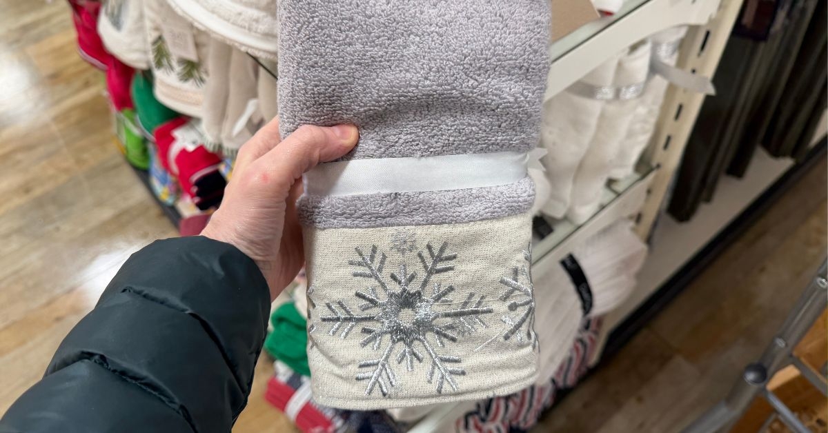 tinsel fir decorative hand towels