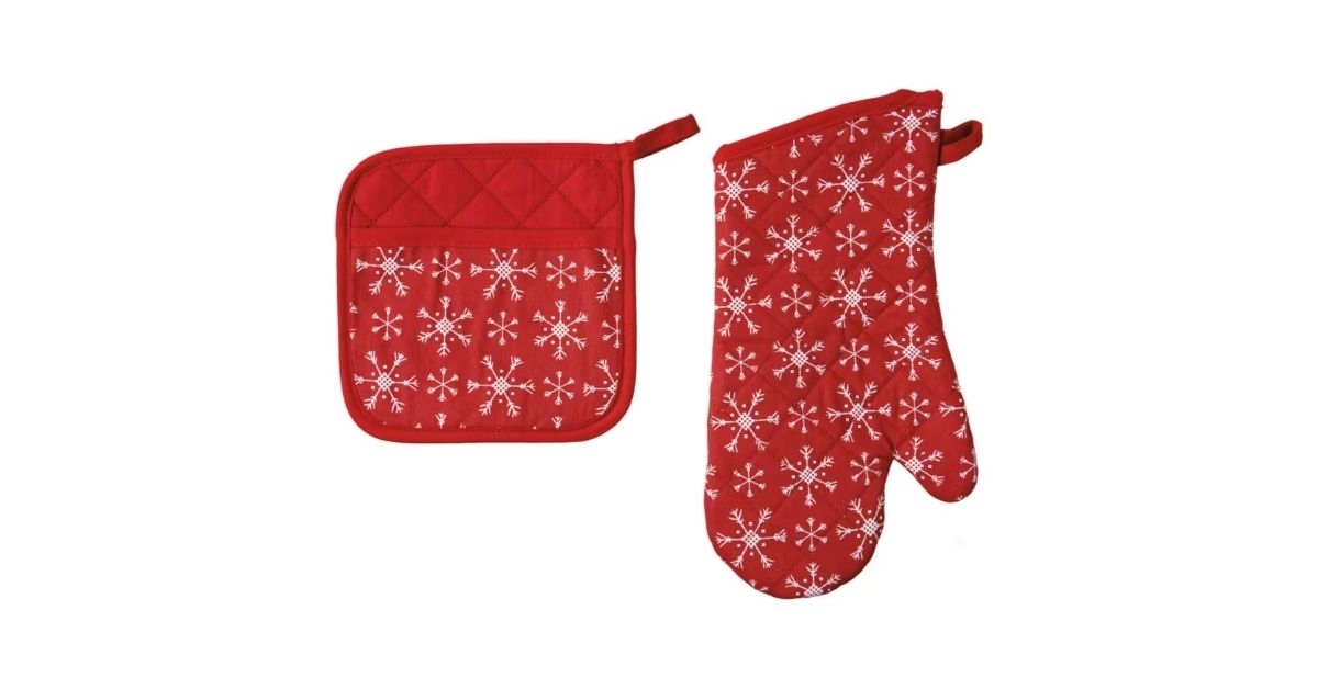 oven mitt potholder set