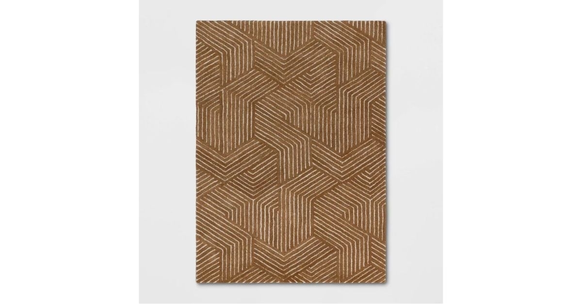 concentric hand tufted area rug