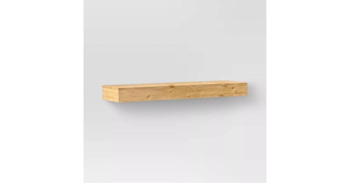 floating wood shelf