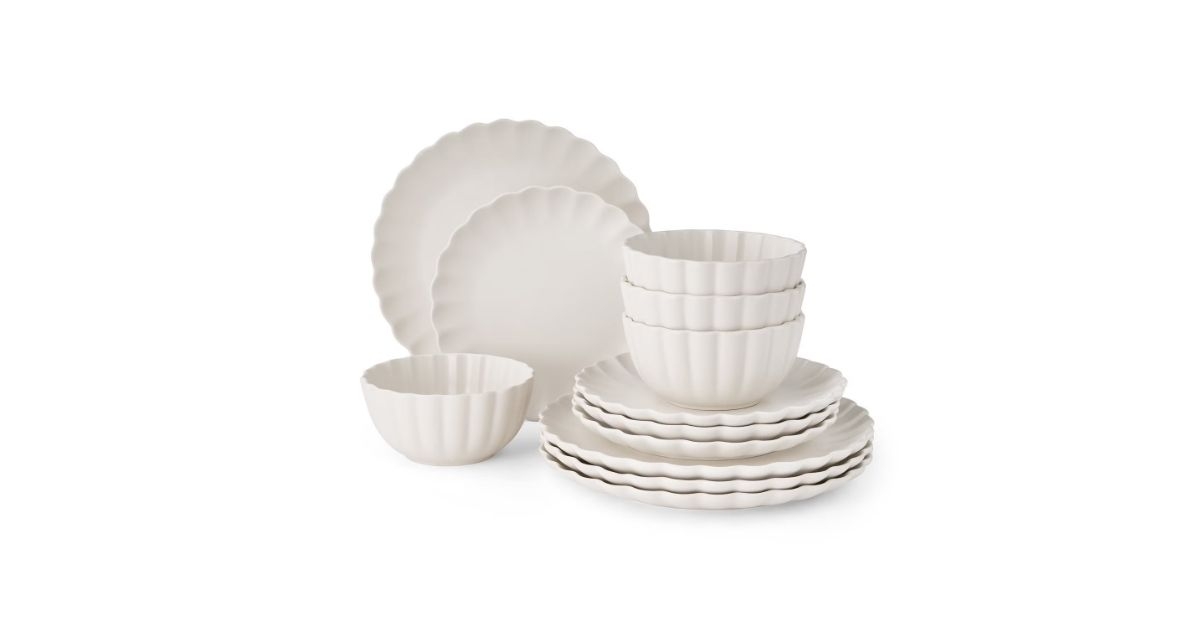 scallop dinnerware set