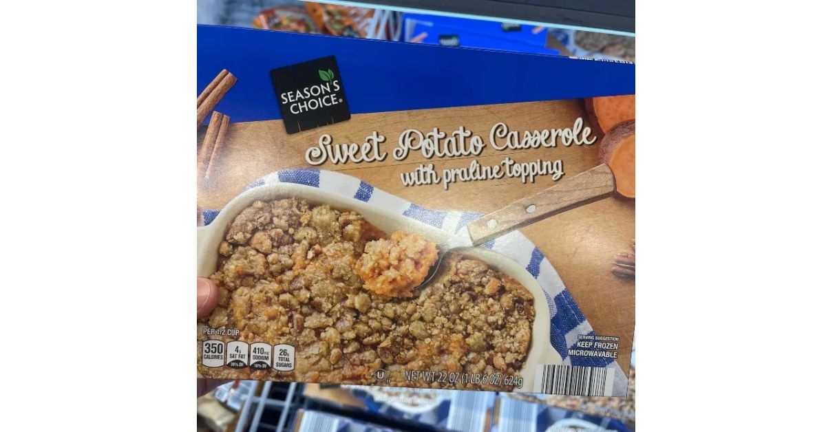 Aldi Season's Choice Sweet Potato Casserole with Praline Topping