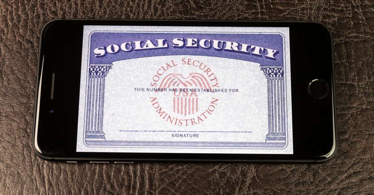 social security card on a smartphone