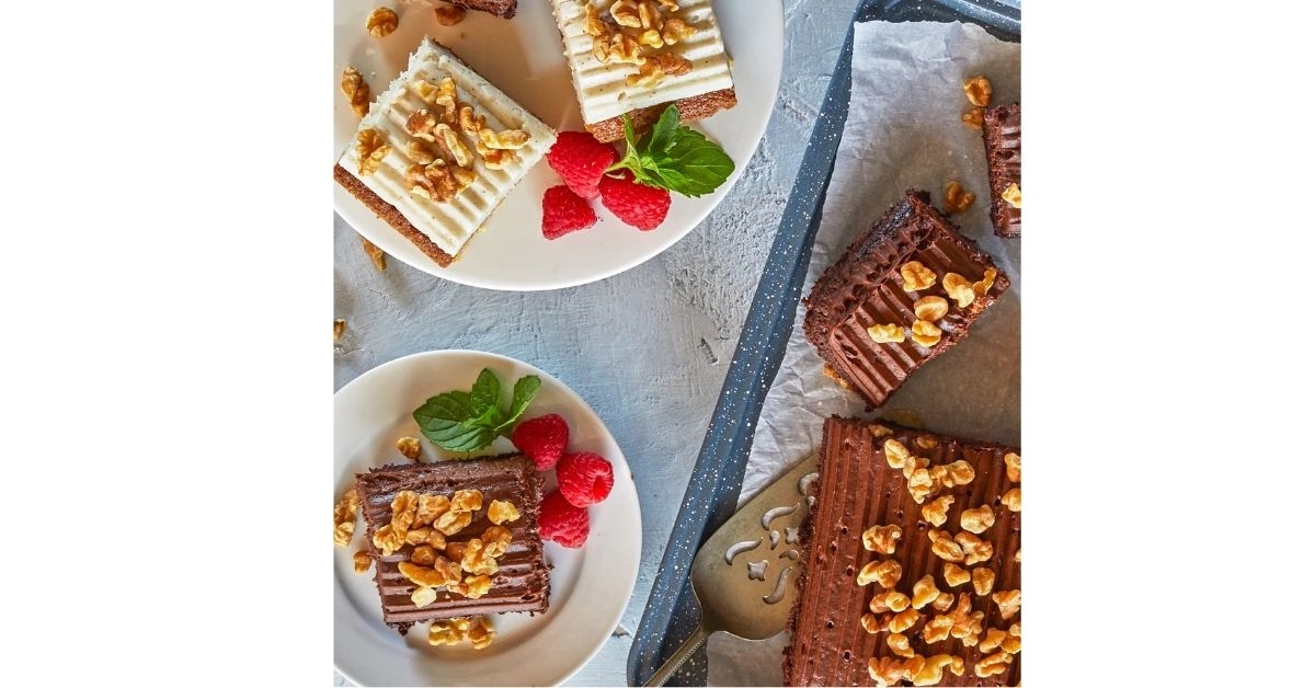 dark chocolate ganache mini sheet cake