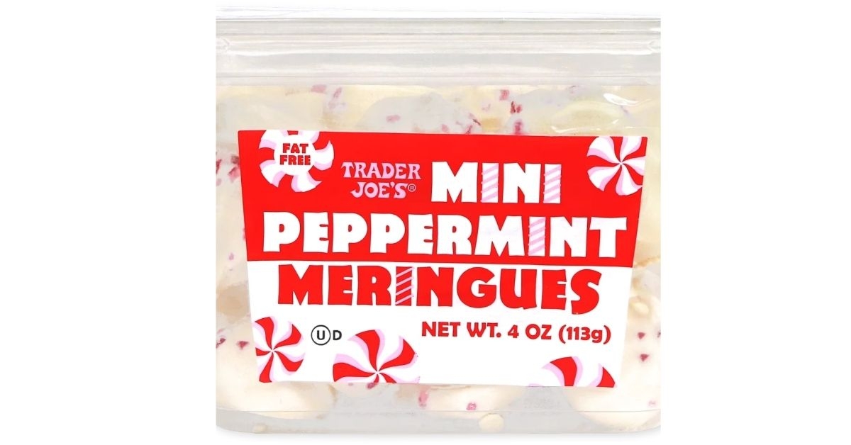 mini peppermint meringues
