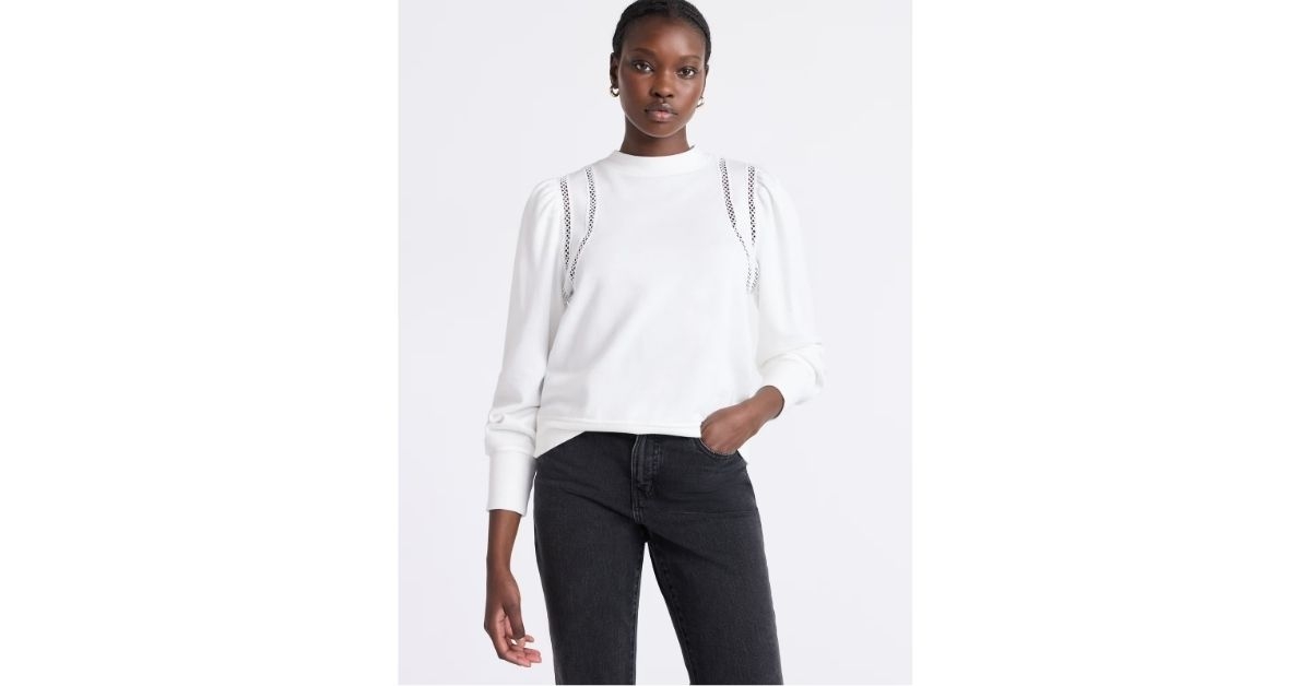 womens french terry sweatshirt