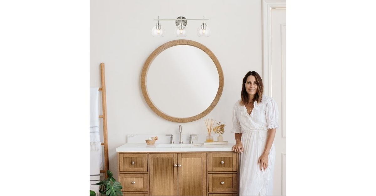 handwoven vanity mirror