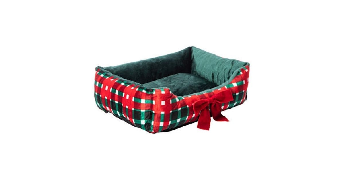 christmas cuddler pet bed