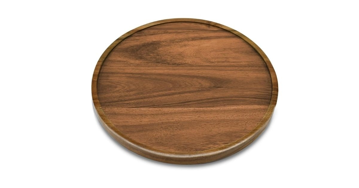 acacia candle holder tray