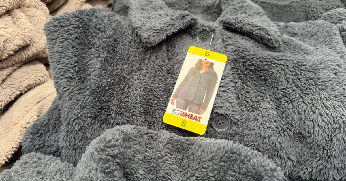 womens button front fleece jacket