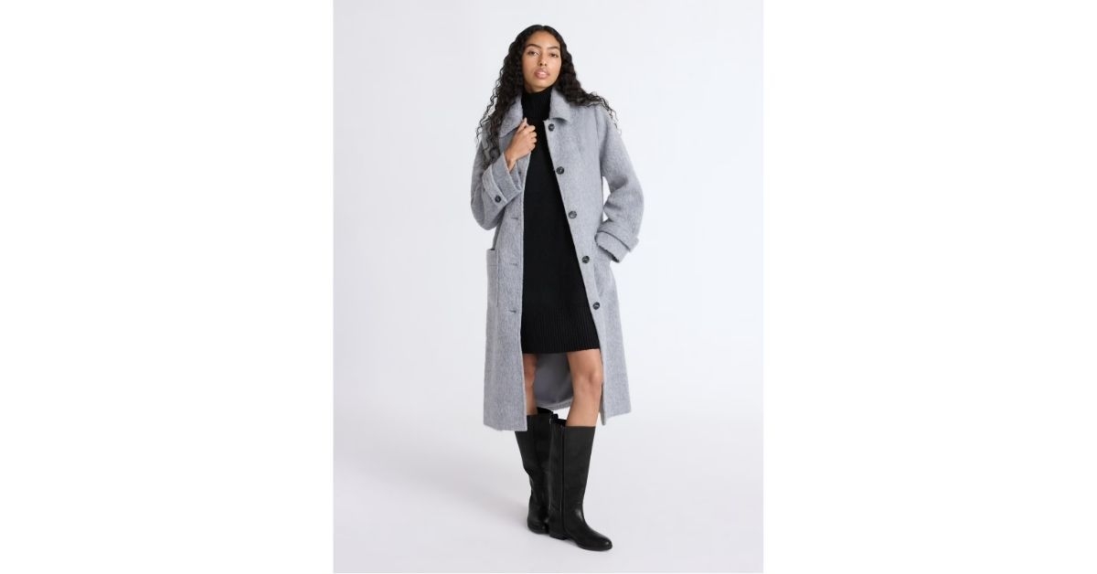 long wool blend coat