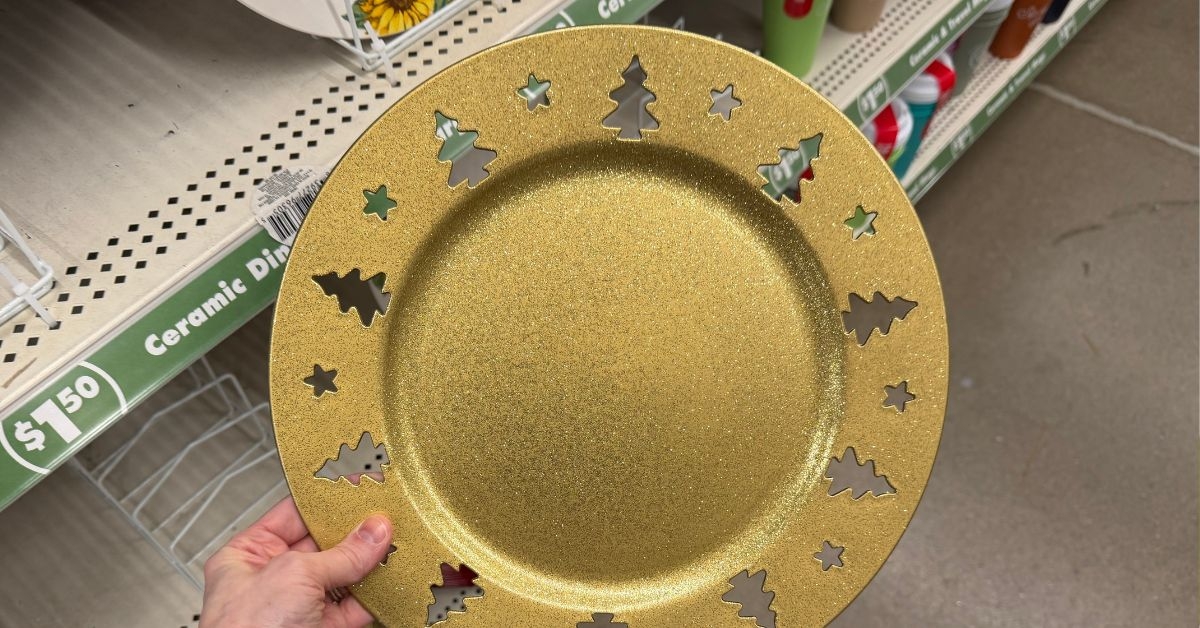 gold holiday charger