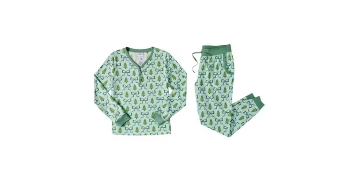 two piece thermal pajamas