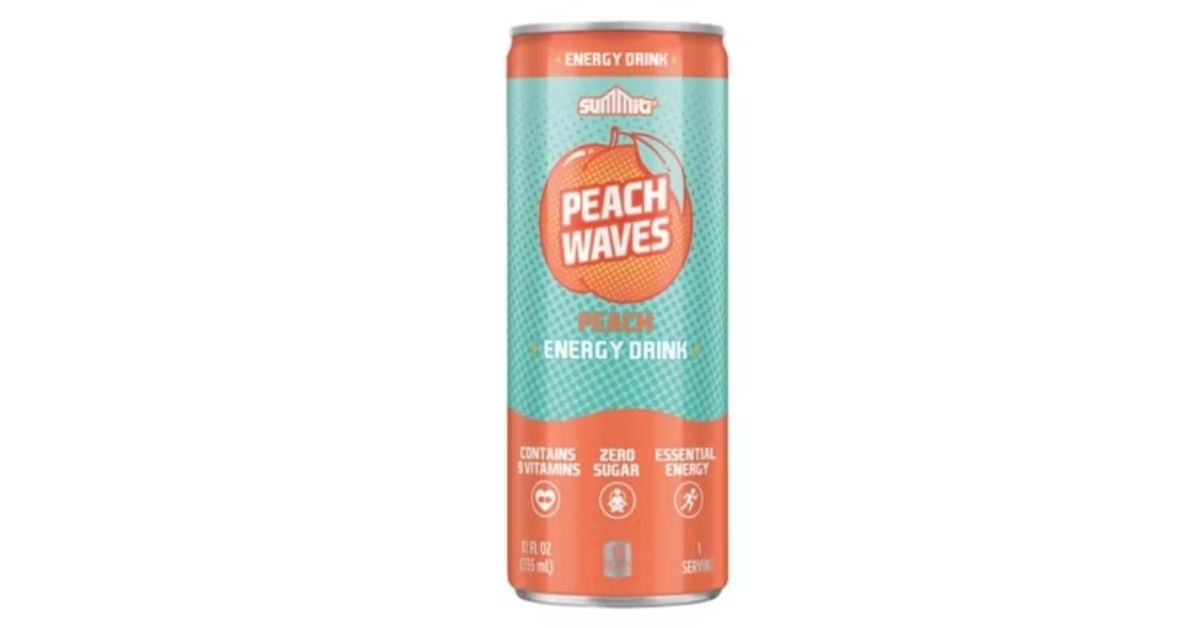 peach waves energy drink