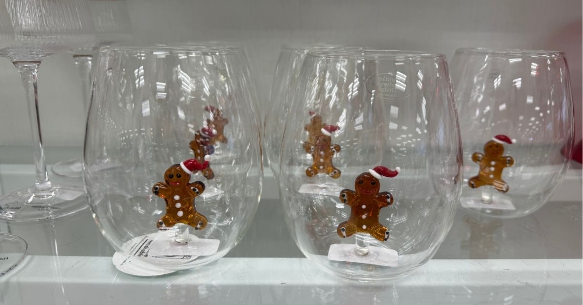 stemless gingerbread people glasses