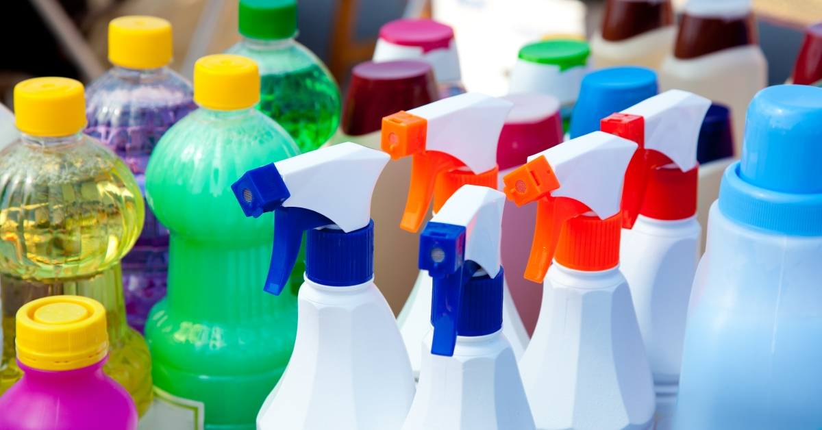 chemical products for cleaning chores 