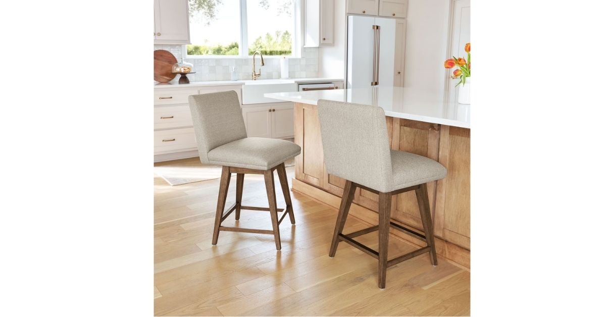 hastings fabric swivel counter stool