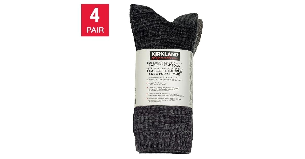 womens wool blend crew sock