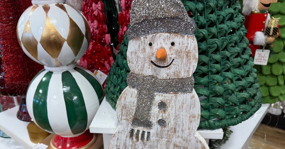 wooden snowman