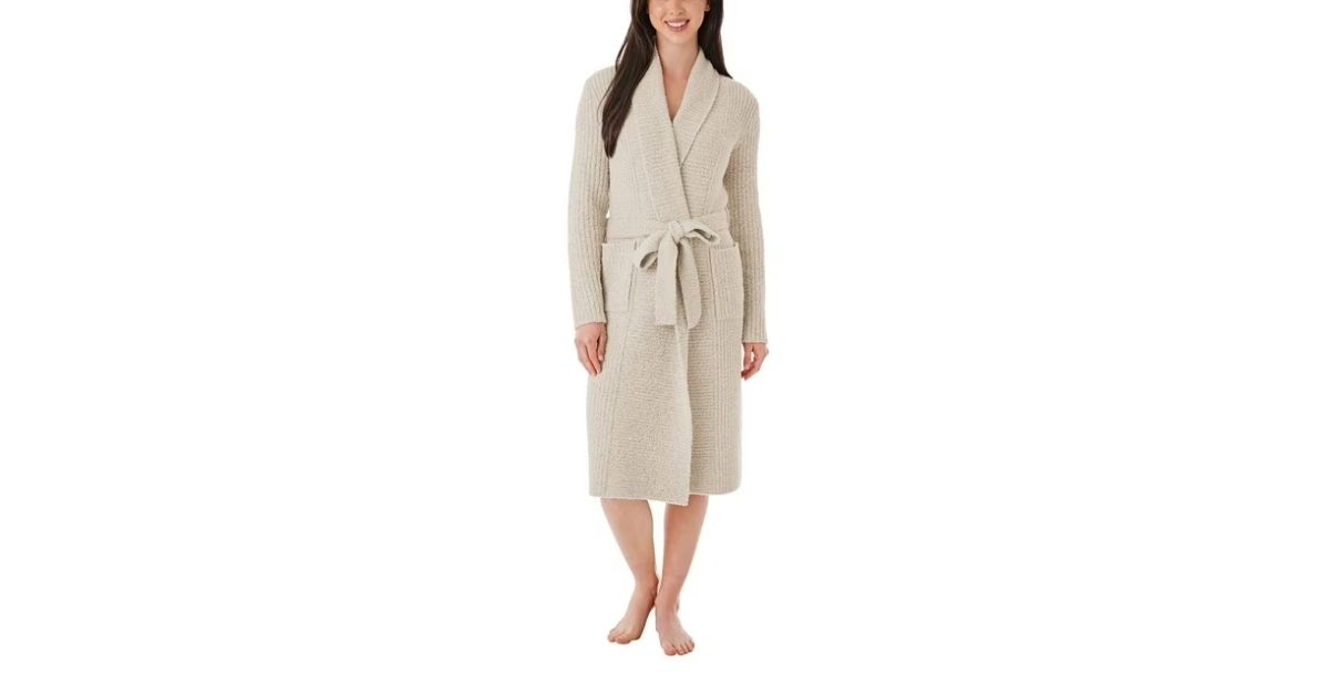 womens cozy knit robe