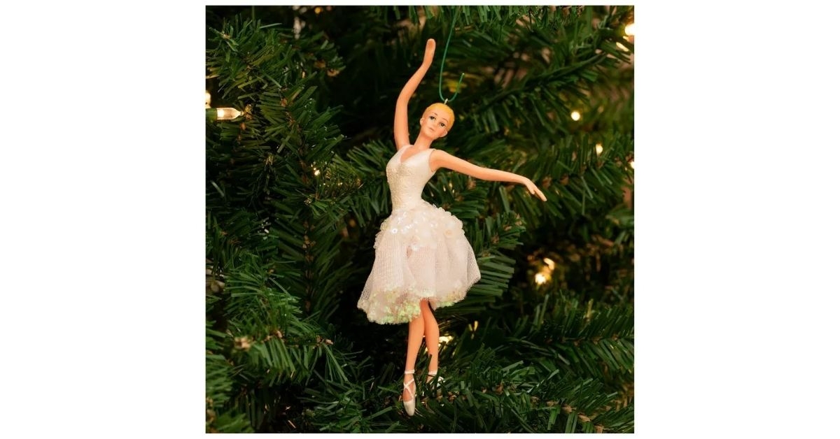 ballerina with her arm up ornament